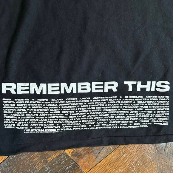 Remember This Tour Shirt Jonas Brothers 2021 Size XL - Picture 3 of 6